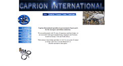 Desktop Screenshot of caprioninternational.com