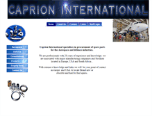 Tablet Screenshot of caprioninternational.com